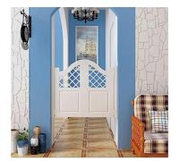 Porta in Legno Massello Bar Saloon Door, Porte Oscillanti , Porte del Caffè, Doppia Apertura Terrace Louver Gate Cancello, per Cucina Ristorante Terrazza ( Color : White , Size : W90xH100cm(35.43x39.3