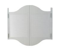 Porta in Legno, Porte A Battente for Bar, W70/80/90cm Porte del Caffè Louver, Doppia Porta Oscillante Interno for Divisoria Ingress, Cucina, decorazioni for la casa(Bianco,W170xH100cm)
