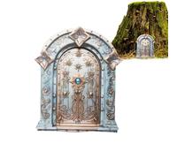 Porta in miniatura - Porta in miniatura per elfi delle fate, porta per fatine in 2D, decorazione per alberi in legno da giardino | Ornamenti da giardino, decorazione per porta per elfi, decorazioni
