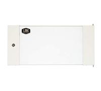 PORTA IN VETRO DI SICUREZZA CON SERRATURA PER ARMADIO LINK 6U LK1907UGF GRIGIO