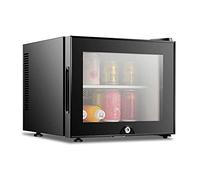 Porta in Vetro in Acciaio Inossidabile Mini frigo con Serratura - 20 Litri Piccoli frigo per Birra, Vino, Soda - Risparmio energetico, Frigorifero a Basso Rumore per camere d'albergo e dormitorio