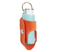 Porta-inalatore portatile, per inalatore, porta inalatore, porta inalatori da esterno, strumento di conservazione in pelle PU per campeggio, viaggi, viaggi d'affari, Z, Arancio 1, vedi