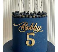 Porta Incarto Personalizzato Nome Numero in Acrilico 3mm Topper Decor