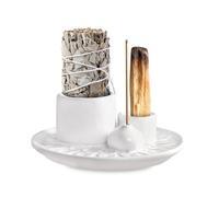 Porta Incenso 4 in 1 per Ogni Incenso, Supporto per Salvia per Combustione, Porta Salvia per Bruciare, Adatto per lo Yoga, la Meditazione, la Lettura e la Combustione Dell'Incenso