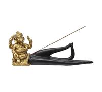 Porta incenso a mano di Buddha con figura Ganesha dorata