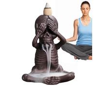 Porta incenso a riflusso - Bruciatore di incenso a cono a testa di morte - Decorazione per interni in stile classico per creare un'atmosfera calda per la casa, l'ufficio, L