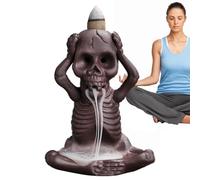 Porta incenso a riflusso,Porta incenso a riflusso a forma di teschio | Squisita decorazione per 'arte classica, bruciatori di per ell'ufficio e lo yoga