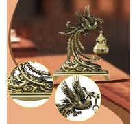 Porta incenso a spirale conica con statua di fenice, bruciatore di incenso