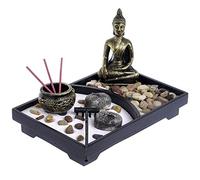 Porta incenso Buddha portacandele Zen Garden Meditazione Yin Yang meditazione sabbia bianca e pietre decorative (Thai Buddha)