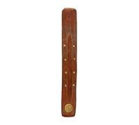 Porta incenso da sci con sole, in legno di mango, 25 cm
