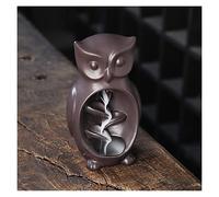 Porta incenso da Tavolo, Decorazione in Ceramica, Gufo, diffusore di aromi, Fontana di incenso a riflusso, bruciatore di incenso a Cascata con 20 Coni, bruciatore di incenso a Cascata (Colore: SZ243