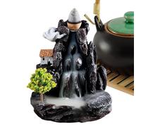 Porta incenso decorativo per la casa, in resina, con cascate, a cascata, montagna, grande, per aromaterapia, pulizia dell'ambiente, yoga, decorazione per la casa