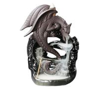 Porta incenso in ceramica con drago - Design per aromaterapia a riflusso, robusta decorazione decorativa, elegante scultura di | Decorazione yoga casa e ufficio la meditazione, il relax, l'accento sul