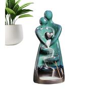 Porta Incenso in Ceramica - Porta Incenso Coppia | Figure di coppia d'amore Statua bruciatore di incenso a riflusso | Incenso Cascata Supporto per Bastoncini di Incenso Decorazione della stanza