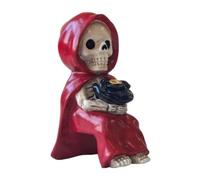 Porta Incenso per Bastoncini,Portacenere in Resina a Forma di Teschio - Portacenere per Bastoncini di Incenso da Altare - per Casa Soggiorno Ufficio Camera Studio Café Meditazione Yoga