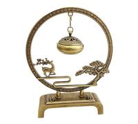 Porta incenso per bastoncini - Supporto bruciatore per coni e spirali di Sahumero, ornamento portatile da scrivania, strumento metallico per meditazione e decorazione della casa