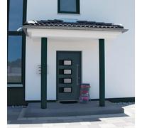 Porta Ingresso Antracite 110x210 cm in Alluminio e PVC