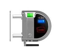 Porta intelligente aperta in vetro per ufficio, blocco delle impronte digitali, blocco della password, spingere e tirare una porta singola.