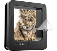 Porta intelligente per animali domestici con controllo di ingresso, facile installazione, include collari e telecomando per un accesso sicuro