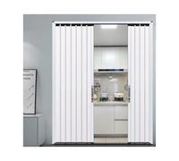 Porta interna a fisarmonica con serratura, impermeabile, facile da pulire, rullo e maniglia aggiornati, set completo di hardware per porte di armadio e bagno