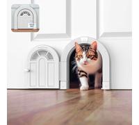 Porta interna per gatti - Porta per gatti senza lembo per porta interna, porta interna per gatti fino a 9,1 kg, facile installazione fai da te, installazione sicura in pochi minuti, nessuna formazione