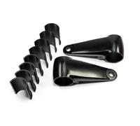 Porta Lampada Faro Supporto 32-41 MM IN Alluminio Nero Set