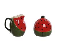 E_0002_S3057122 Home Esprit Porta latte e zucchero Home ESPRIT Rosso Verde Gres