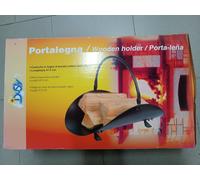 Porta Legna Con Maniglia Dusty 47,5cm Foglio D'Acciaio Nero Opaco