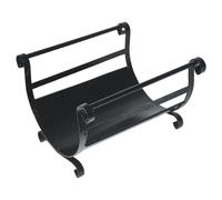 Porta legna per stufe e caminetti con manico In Ferro Battuto da 40x32x33h cm.