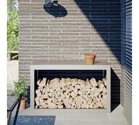 Porta Legna in Acciaio Inossidabile 100x40x60 cm per Camino e Stufa, Ampio Spazio per Conservazione Legna da Ardere, Struttura Sollevata per Essiccazione e Circolazione Aria,