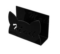 Porta lettere a forma di gatto, 165 x 115 x 75 mm, in acrilico, per posta, organizer, desk file di memoria, slot di lavoro