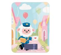 Porta-lettere a forma di pecora, carino, blu, portatile, da viaggio, 5 kg/5 g, bilancia da cucina con 4 unità per preparare i pasti, arrostire e cuocere (batterie non incluse)