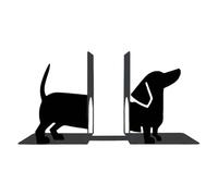 Porta Libri A Forma Di Cane - Supporto In Metallo Con Design A Forma Di Bassotto,FermaLibri a di Cane | per la Libreria la Casa l'Ufficio la Scrivania la Biblioteca lo Scaffale la Stanza la