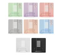 Porta libri in acciaio regolabile a sei angoli, scaffale per libri, porta documenti, ottimo strumento di lettura per documenti, libri di cucina, tablet, confezione da 1, bianco