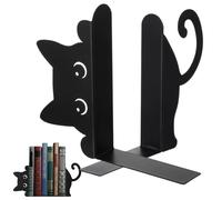 Porta libri per mensole, in metallo, con simpatico gatto nero, per mensole per libri, per bambini, donne, scrivania, ufficio, scuola, casa, libreria, camera da, soggiorno