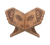Porta Libro in Legno Intagliato per Bibbia e Testi Religiosi | Struttura a X Base Ampia e Supporto Posteriore, Lettura Ordinata su Tavolo, Decorazione Religiosa Raffinata