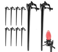 Porta luce per esterni, pali per luci esterne, 10 pezzi, supporto per luci paesaggistiche, paletti per esterni, supporto per lampadine a LED resistente all'