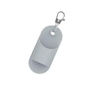 Porta lucidalabbra in gomma alla moda con portachiavi per ritocchi in viaggio portatile soluzione di archiviazione trucco trucco da viaggio cover per rossetto, grigio, Taglia unica