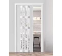 Porta magnetica a fisarmonica, divisorio scorrevole pieghevole in PVC e acrilico, per garage, armadio, cucina, lavanderia e camera da letto, 111,5 x 203 cm, salvaspazio