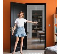 Porta Magnetica per Zanzariera 135 x 218 cm Tenda Magnetica Zanzariera Non È Necessario Praticare Fori per Porte D'Ingresso, Finestra, Nero