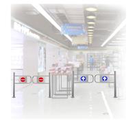 Porta manuale dell'oscillazione una via, mezzo dispositivo dell'entrata e dell'uscita della vita dell'acciaio inossidabile per il supermercato del campo da giuoco del negozio