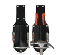 Porta martello GOEDCH in 2 pezzi per cinture: passante per martello con robusta staffa in metallo per utensili come martelli, asce e coltelli multiuso; custodia porta martello per artigiani e attività