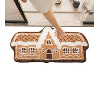 Porta Mat - Welcome Mat | Gingerbread House Door Mat | Ultra Soft Winter Indoor Gingerbread Rug, Outdoor Christmas Welcome Mat, Christmas Door Mat, Winter Door Mat, Living Room Bedroom Decor