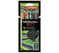 Porta Matite Colorati STABILO GREENcolours ARTY Di 12 Colori Assortiti