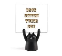 Porta memo con gatto nero "Once Bitten Twice Shy Art Déco"