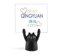 Porta memo della città della civiltà preistorica cartone animato nero gatto decorazione stand
