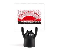Porta memo per la vittoria della pubblicità educativa cinese rosso cartone animato gatto nero decorazione stand