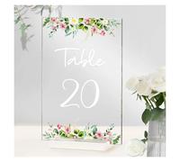 Porta memo, Porta numeri da tavolo con numeri 1-20 multicolore confezione da 10 20 30(Colorful)