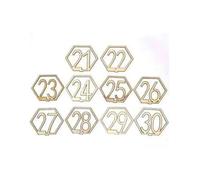 Porta memo, Porta numeri da tavolo in legno con base di supporto, confezione da 10 pezzi, stile antico, for decorazioni nuziali(21-30)