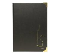 SECURIT - Carta Dei Vini Linea Basic - Per Caffè, Ristoranti, Bar - Formato A4 - PVC - 2 Inserti Fissi - Colore Nero